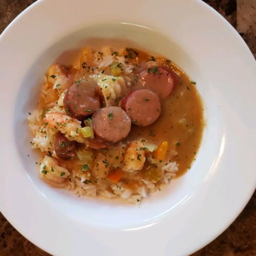 Easy Sausage and Shrimp Gumbo