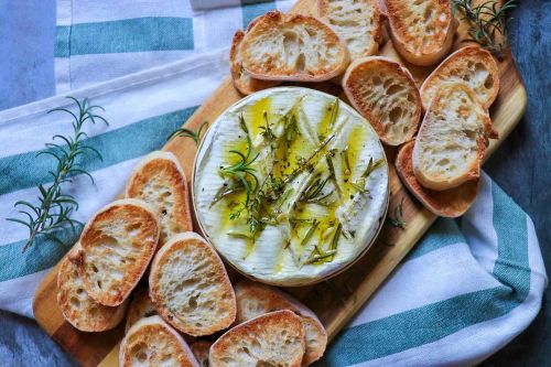 Baked Camembert with Garlic and Herbs