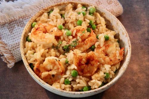 Instant Pot Shrimp Risotto with Peas