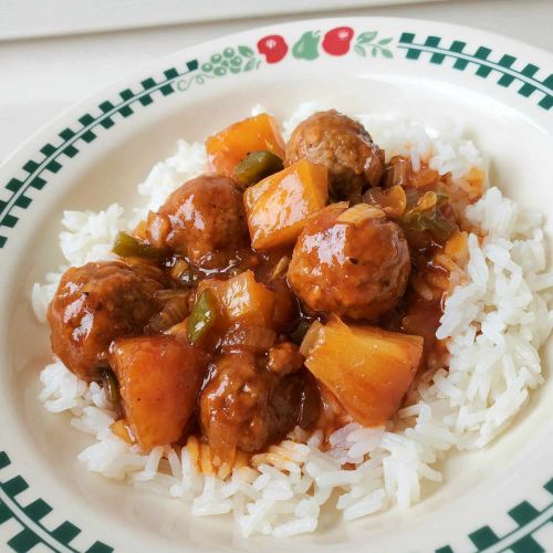 Slow Cooker Pineapple-BBQ Meatballs