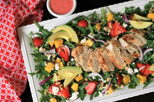 Strawberry-Mango Grilled Chicken Salad