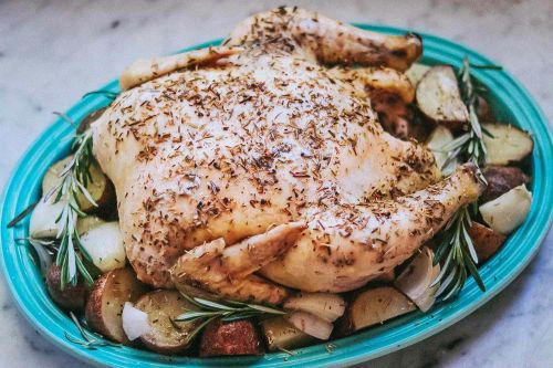 Garlic-Rosemary Slow Cooker Whole Chicken