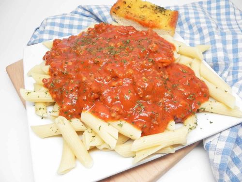 Mostaccioli with Creamy Tomato Sauce