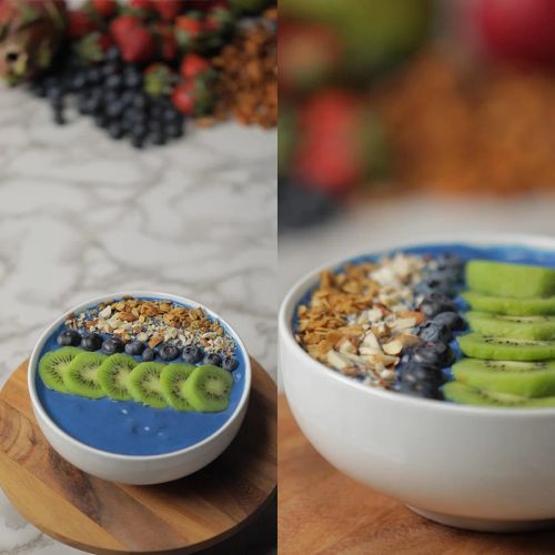 Healthy Smoothie Bowl: Blue Magik Bowl: Tropical Canopy