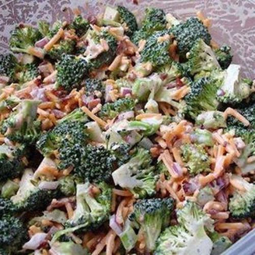 Make-Ahead Broccoli Salad with Bacon and Cheese