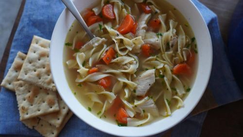 Homemade Roasted Chicken Noodle Soup