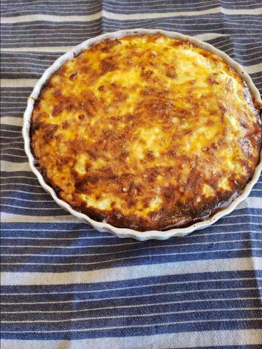 Apple, Cheddar, and Bacon Quiche