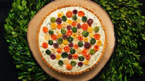 Vegetable Rose Herb Cheese Tart