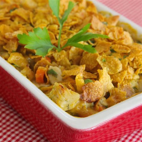 Buttermilk Chicken and Corn Flake Baked Casserole