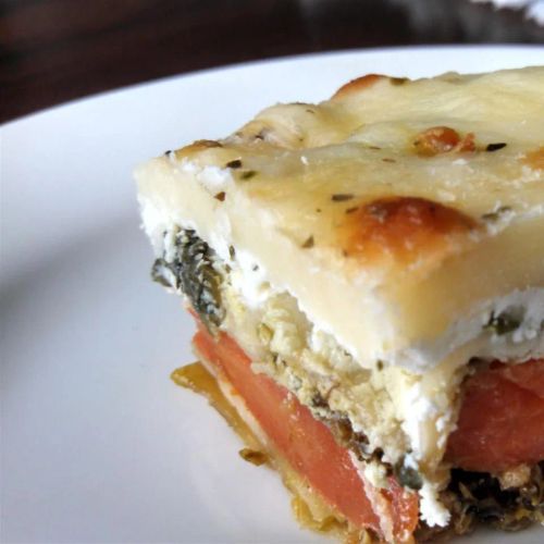 Roasted Vegetable Lasagna with Pesto Cream Sauce