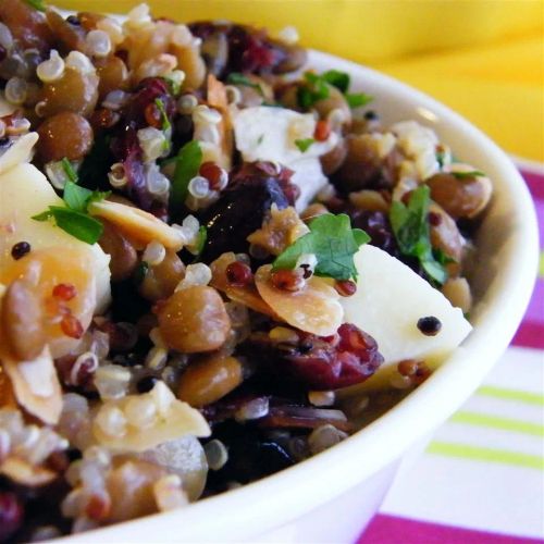 Cranberry Lentil and Quinoa Salad