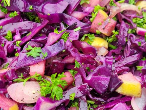 Warm Grilled Red Cabbage Slaw