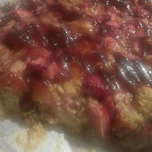 Challah Bread Pudding with Peanut Butter and Jelly