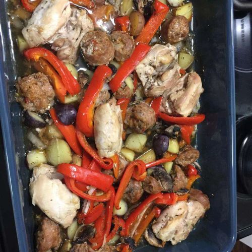 Hearty Roasted Chicken and Sausage