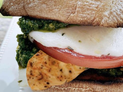 Pesto Chicken Caprese Sandwich