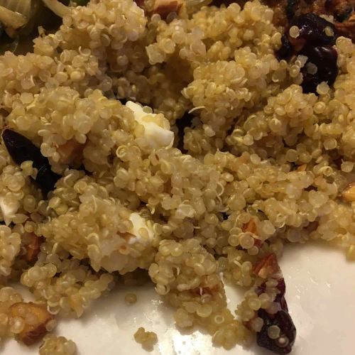 Quinoa with Feta, Walnuts, and Dried Cranberries