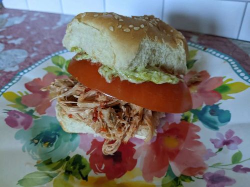 Shredded Chicken Sandwiches with Pesto Mayonnaise