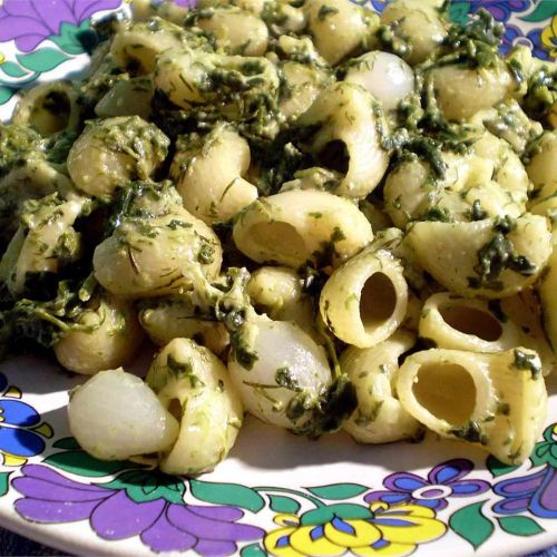 Mostaccioli with Spinach and Feta