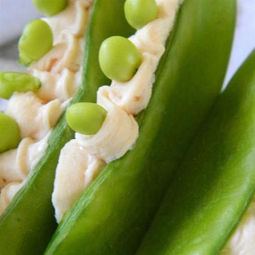 Mauigirl's Smoked Salmon Stuffed Pea Pods