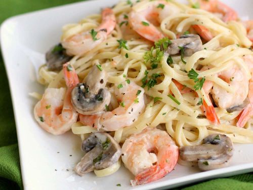 Creamy Shrimp Pasta with Mushrooms