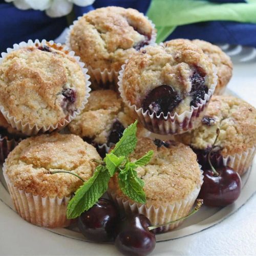 Fresh Cherry Muffins