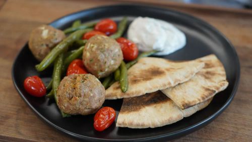 Greek Meatballs with Green Beans and Tomatoes (Make-Ahead Freezer Meal)