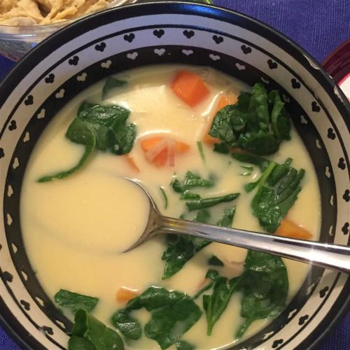 Coconut, Yam, and Leek Soup