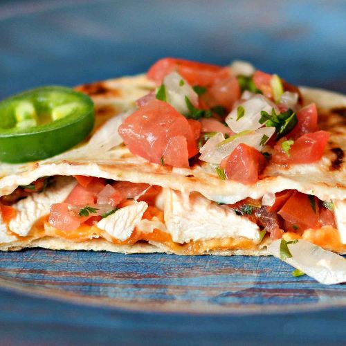 Pico de Gallo Chicken Quesadillas