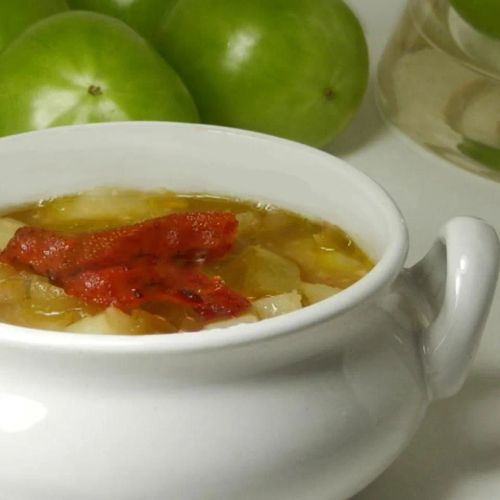 Green Tomato and Bacon Soup