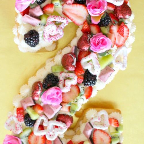 Cream Tart Number Cake