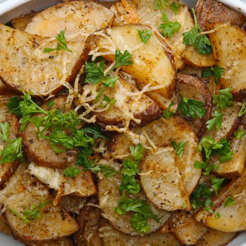 Roasted Garlic Parmesan Potatoes