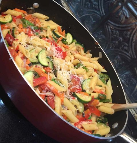 Pasta Primavera with Smoked Gouda