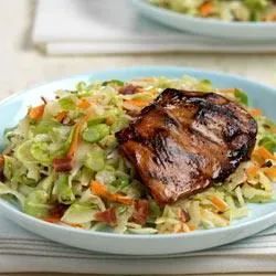 Grilled Chicken with Wilted Slaw