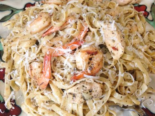 Grilled Shrimp and Chicken Pasta