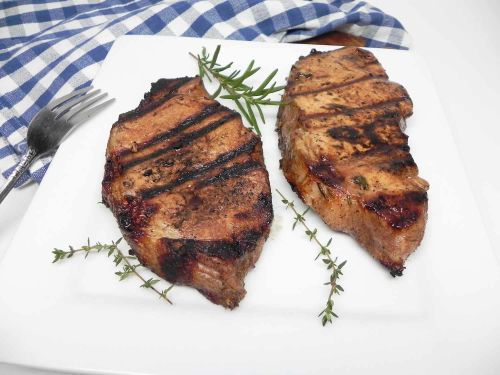 Grilled Pork Chops with Fresh Herbs