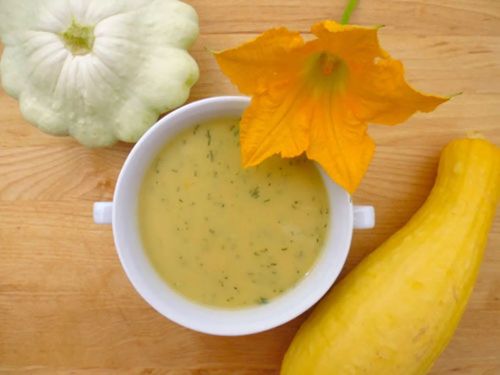 Chilled Yellow Squash Soup with Dill