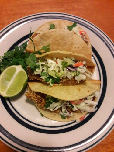 Spicy Fish Tacos with Fresh Lime Sauce