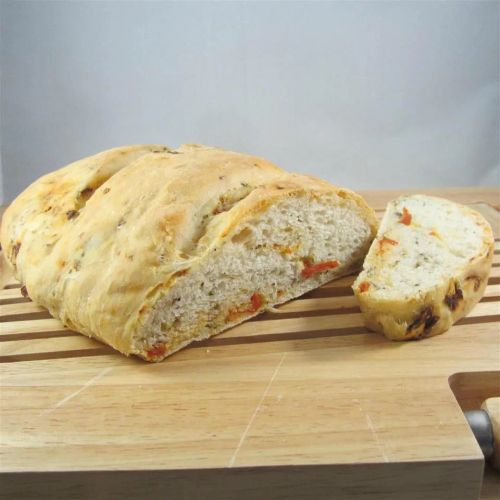 No-Knead Sun-dried Tomato Garlic Basil Bread