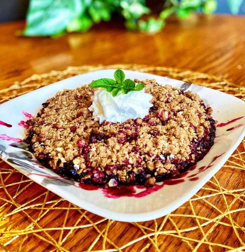 Frozen Blueberry Crisp