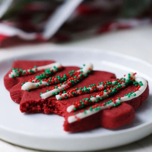 Red Velvet Shortbread Cookies