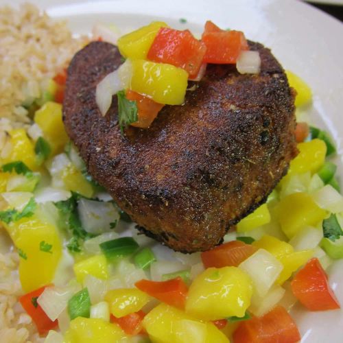 Blackened Tuna Steaks with Mango Salsa