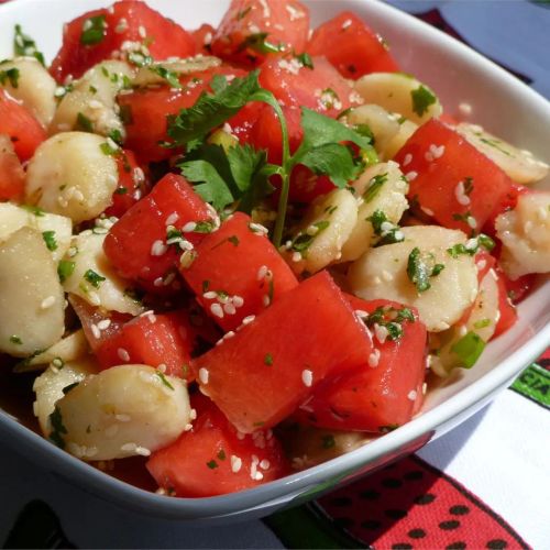 Watermelon and Sesame Seed Salad