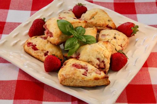 Strawberry and Basil Scones