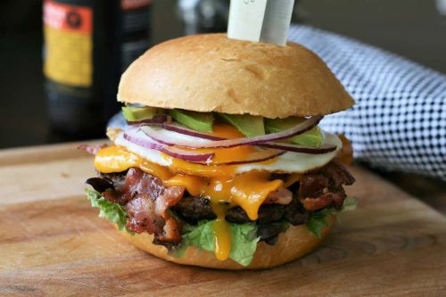 Bacon, Egg, and Avocado Burgers