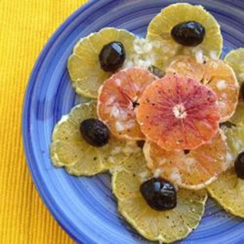 Turkish Orange Salad with Mediterranean Dressing