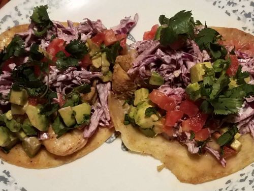 Grilled Fish Tacos with Creamy Cilantro Coleslaw