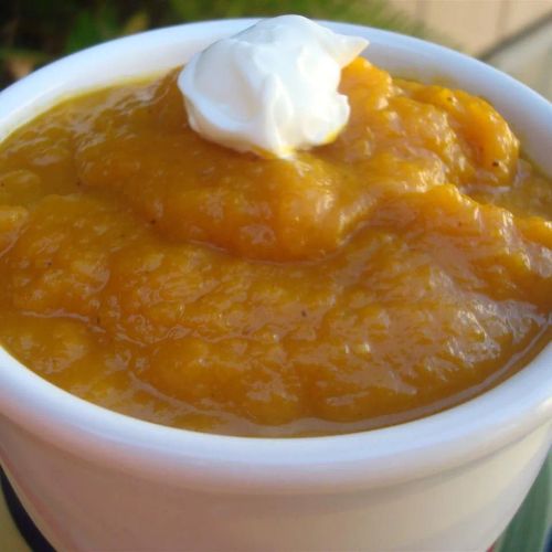 Roasted Butternut Squash, Garlic, and Apple Soup