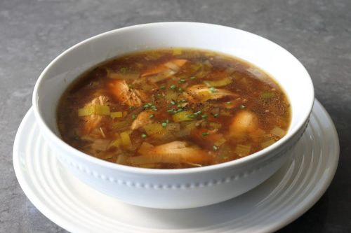 Scottish Cock-a-Leekie Soup