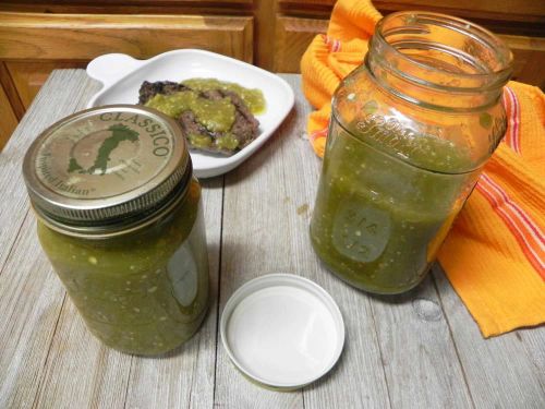 Homemade Green Enchilada Sauce with Tomatillos