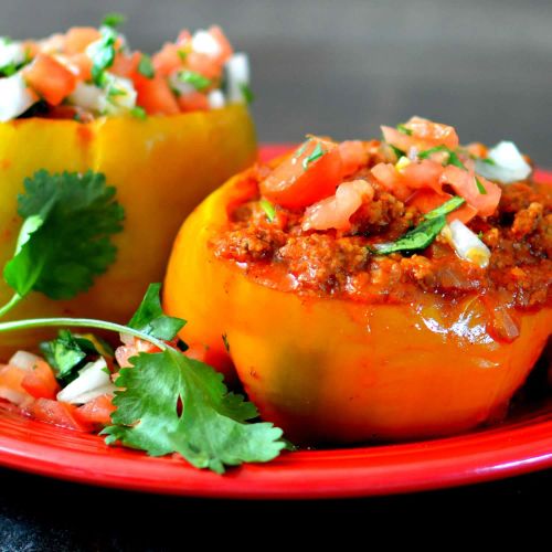 Instant Pot Beef-Stuffed Peppers